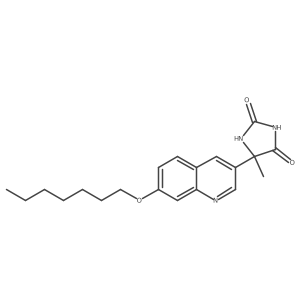 5-(7-(Heptyloxy)quinolin-3-yl)-5-methylimidazolidine-2,4-dione结构式