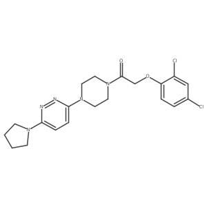 2-(2,4-Dichlorophenoxy)-1-(4-(6-(pyrrolidin-1-yl)pyridazin-3-yl)piperazin-1-yl)ethanone结构式