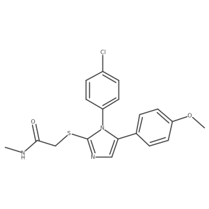 2-{[1-(4-chlorophenyl)-5-(4-methoxyphenyl)-1H-imidazol-2-yl]sulfanyl}-N-methylacetamide结构式