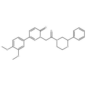 6-(3,4-dimethoxyphenyl)-2-[2-oxo-2-(2-phenylmorpholin-4-yl)ethyl]pyridazin-3(2H)-one结构式