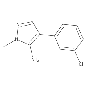 4-(3-Chlorophenyl)-1-methyl-1H-pyrazol-5-amine结构式