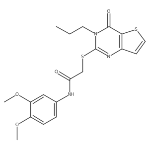 N-(3,4-dimethoxyphenyl)-2-({4-oxo-3-propyl-3H,4H-thieno[3,2-d]pyrimidin-2-yl}sulfanyl)acetamide Structure
