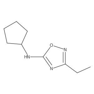 Cyclopentyl-(3-ethyl-[1,2,4]oxadiazol-5-YL)-amine结构式