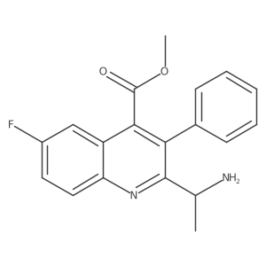 Methyl 2-(1-aminoethyl)-6-fluoro-3-phenylquinoline-4-carboxylate Structure