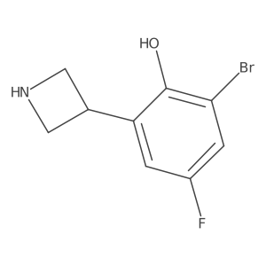 Phenol, 2-(3-azetidinyl)-6-bromo-4-fluoro- Structure