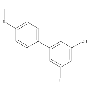 3-Fluoro-5-(4-methylthiophenyl)phenol结构式
