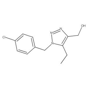 {1-[(4-chlorophenyl)methyl]-5-ethyl-1H-1,2,3-triazol-4-yl}methanol结构式