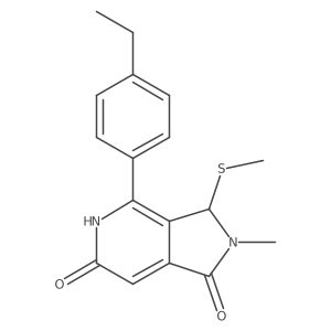 4-(4-Ethylphenyl)-2-methyl-3-(methylthio)-2,3-dihydro-1H-pyrrolo[3,4-c]pyridine-1,6(5H)-dione结构式