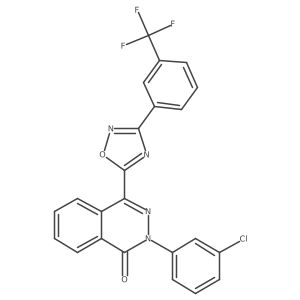 2-(3-chlorophenyl)-4-{3-[3-(trifluoromethyl)phenyl]-1,2,4-oxadiazol-5-yl}phthalazin-1(2H)-one结构式