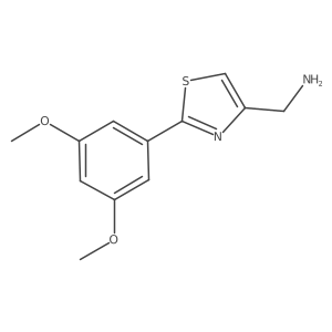 (2-(3,5-Dimethoxyphenyl)thiazol-4-yl)methanamine结构式