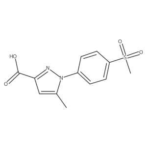 1-(4-methanesulfonylphenyl)-5-methyl-1H-pyrazole-3-carboxylic acid结构式