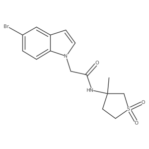 2-(5-bromo-1H-indol-1-yl)-N-(3-methyl-1,1-dioxidotetrahydrothiophen-3-yl)acetamide Structure