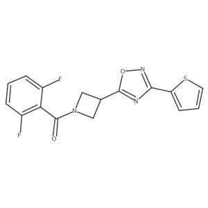 (2,6-Difluorophenyl)(3-(3-(thiophen-2-yl)-1,2,4-oxadiazol-5-yl)azetidin-1-yl)methanone结构式