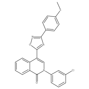 2-(3-chlorophenyl)-4-{3-[4-(methylsulfanyl)phenyl]-1,2,4-oxadiazol-5-yl}isoquinolin-1(2H)-one Structure