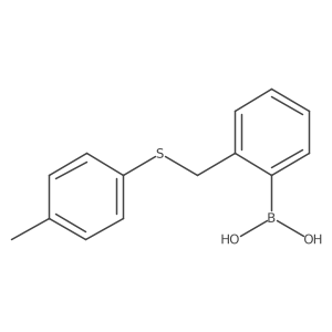 (2-((p-Tolylthio)methyl)phenyl)boronic acid结构式