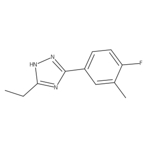 5-ethyl-3-(4-fluoro-3-methylphenyl)-1H-1,2,4-triazole结构式