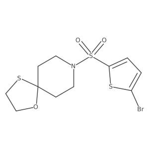 8-((5-Bromothiophen-2-yl)sulfonyl)-1-oxa-4-thia-8-azaspiro[4.5]decane结构式