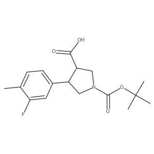 1-[(Tert-butoxy)carbonyl]-4-(3-fluoro-4-methylphenyl)pyrrolidine-3-carboxylic acid Structure
