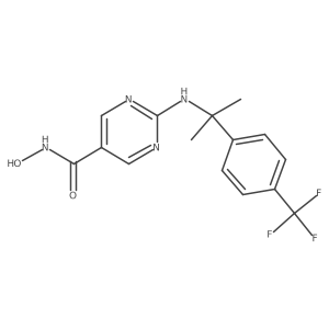 N-hydroxy-2-[2-[4-(trifluoromethyl)phenyl]propan-2-ylamino]pyrimidine-5-carboxamide结构式
