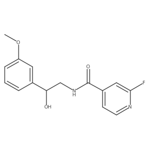 2-fluoro-N-[2-hydroxy-2-(3-methoxyphenyl)ethyl]pyridine-4-carboxamide Structure