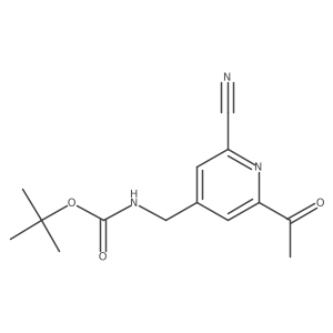 Tert-butyl (2-acetyl-6-cyanopyridin-4-YL)methylcarbamate结构式