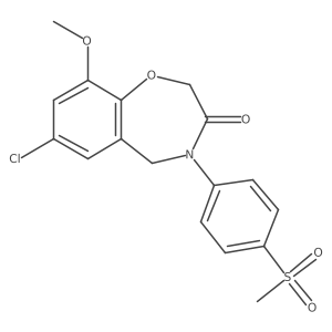 7-chloro-9-methoxy-4-[4-(methylsulfonyl)phenyl]-4,5-dihydro-1,4-benzoxazepin-3(2H)-one Structure