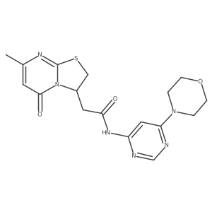 2-(7-methyl-5-oxo-3,5-dihydro-2H-thiazolo[3,2-a]pyrimidin-3-yl)-N-(6-morpholinopyrimidin-4-yl)acetamide Structure