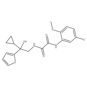 N1-(5-chloro-2-methoxyphenyl)-N2-(2-cyclopropyl-2-hydroxy-2-(thiophen-2-yl)ethyl)oxalamide Structure