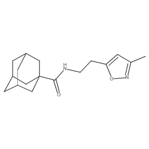 N-[2-(3-methyl-1,2-oxazol-5-yl)ethyl]adamantane-1-carboxamide结构式