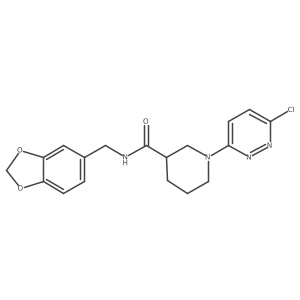 N-(1,3-benzodioxol-5-ylmethyl)-1-(6-chloropyridazin-3-yl)piperidine-3-carboxamide结构式