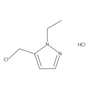 5-(chloromethyl)-1-ethyl-1H-pyrazole hydrochloride结构式