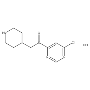 4-Chloro-6-((piperidin-4-ylmethyl)sulfinyl)pyrimidine hydrochloride结构式