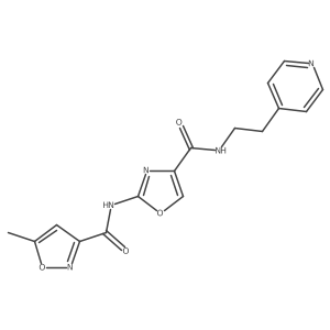 5-Methyl-N-(4-{[2-(pyridin-4-YL)ethyl]carbamoyl}-1,3-oxazol-2-YL)-1,2-oxazole-3-carboxamide结构式