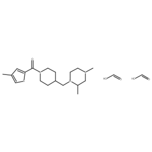 (4-((2,4-Dimethylpiperazin-1-yl)methyl)piperidin-1-yl)(4-methylthiophen-2-yl)methanone diformate结构式