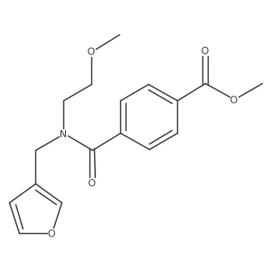 Methyl 4-((furan-3-ylmethyl)(2-methoxyethyl)carbamoyl)benzoate结构式