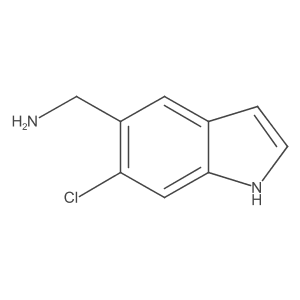 (6-chloro-1H-indol-5-yl)methanamine Structure