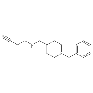 3-{[(1-Benzylpiperidin-4-yl)methyl]amino}propanenitrile Structure
