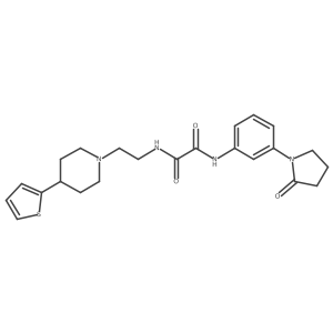 N1-(3-(2-oxopyrrolidin-1-yl)phenyl)-N2-(2-(4-(thiophen-2-yl)piperidin-1-yl)ethyl)oxalamide Structure