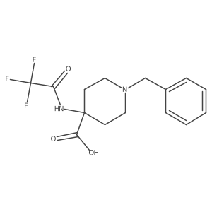 1-Benzyl-4-(trifluoroacetamido)piperidine-4-carboxylic acid结构式