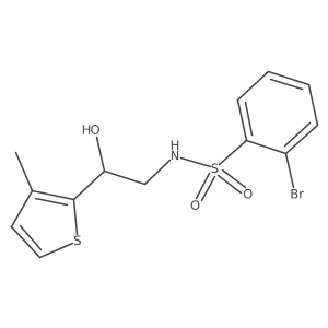 2-bromo-N-(2-hydroxy-2-(3-methylthiophen-2-yl)ethyl)benzenesulfonamide结构式