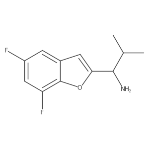 1-(5,7-Difluoro-1-benzofuran-2-yl)-2-methylpropan-1-amine结构式