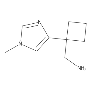 [1-(1-methyl-1H-imidazol-4-yl)cyclobutyl]methanamine结构式