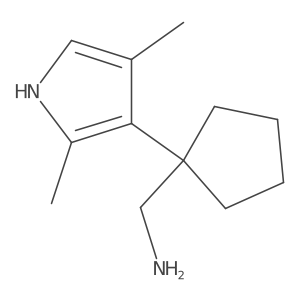 [1-(2,4-dimethyl-1H-pyrrol-3-yl)cyclopentyl]methanamine结构式