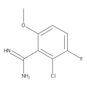 2-Chloro-3-fluoro-6-methoxybenzene-1-carboximidamide Structure