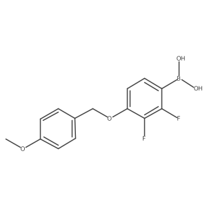 Boronic acid, [2,3-difluoro-4-[(4-methoxyphenyl)methoxy]phenyl]- Structure