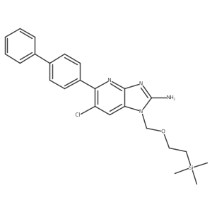 5-([1,1'-biphenyl]-4-yl)-6-chloro-1-((2-(trimethylsilyl)ethoxy)methyl)-1H-imidazo[4,5-b]pyridin-2-amine结构式