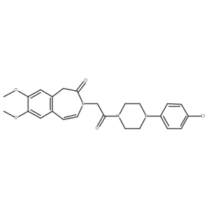 3-{2-[4-(4-chlorophenyl)piperazin-1-yl]-2-oxoethyl}-7,8-dimethoxy-1,3-dihydro-2H-3-benzazepin-2-one Structure