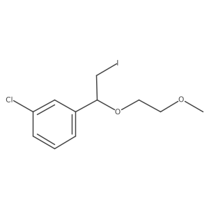 1-Chloro-3-[2-iodo-1-(2-methoxyethoxy)ethyl]benzene Structure