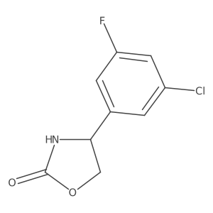 4-(3-Chloro-5-fluorophenyl)-1,3-oxazolidin-2-one结构式