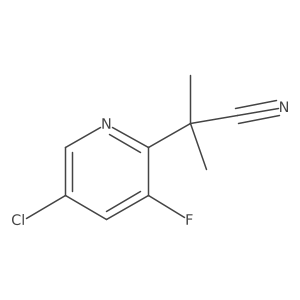 2-(5-Chloro-3-fluoropyridin-2-yl)-2-methylpropanenitrile结构式